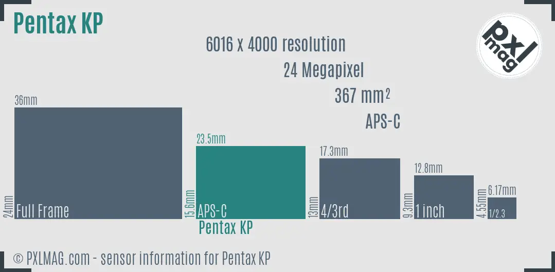 Pentax KP sensor size