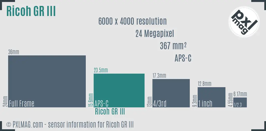 Ricoh GR III sensor size