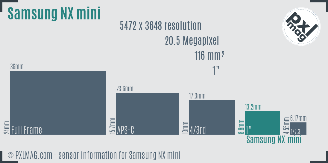 Samsung NX mini sensor size