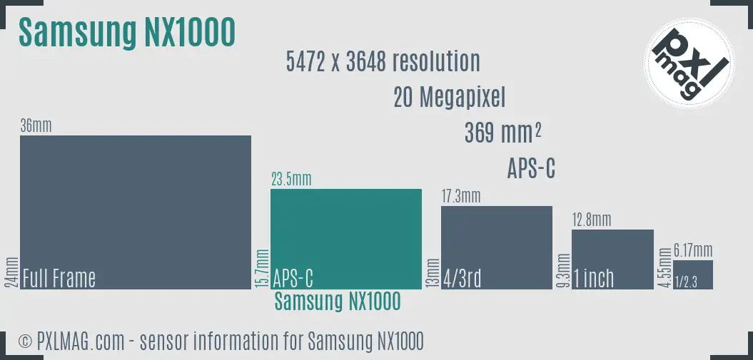 Samsung NX1000 sensor size