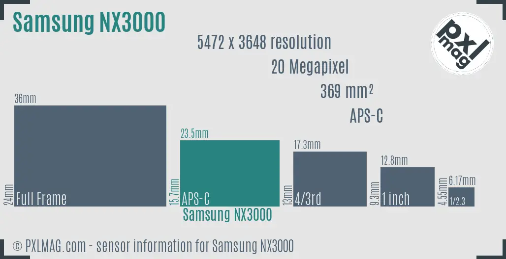 Samsung NX3000 sensor size