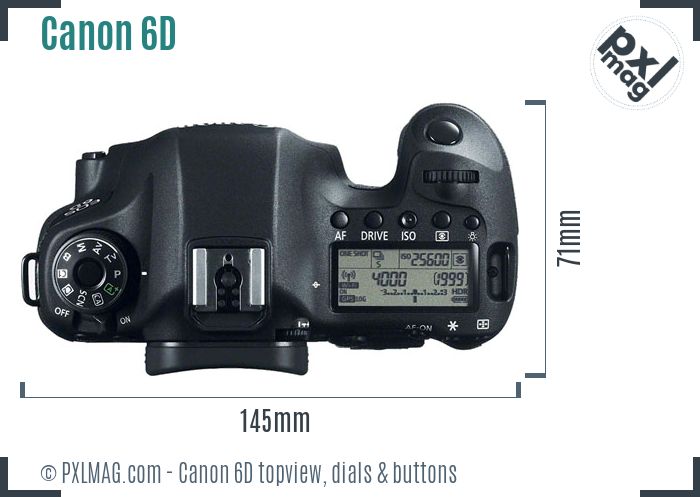Canon EOS 6D topview buttons dials
