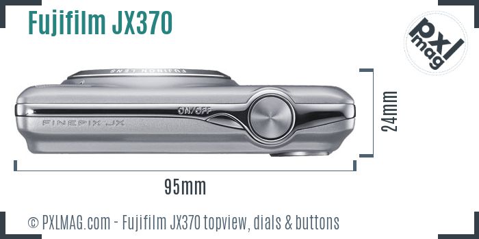 Fujifilm FinePix JX370 topview buttons dials