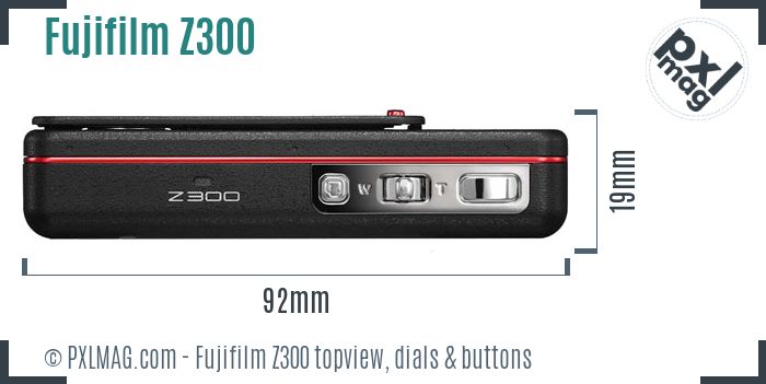 Fujifilm FinePix Z300 topview buttons dials