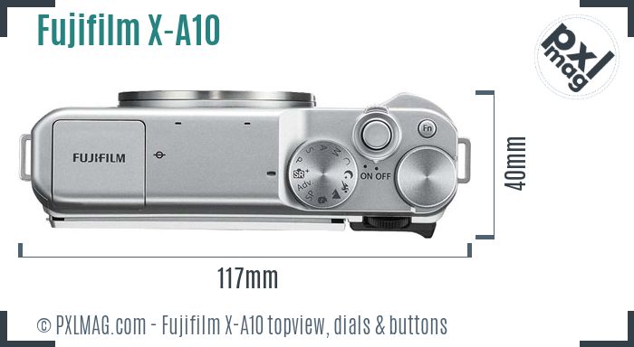 Fujifilm X-A10 topview buttons dials