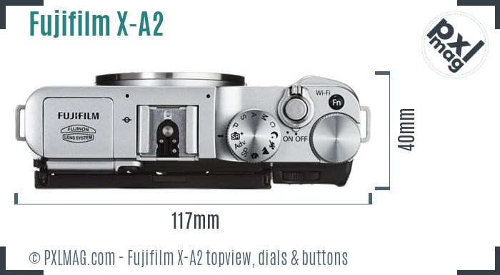 Fujifilm X-A2 topview buttons dials