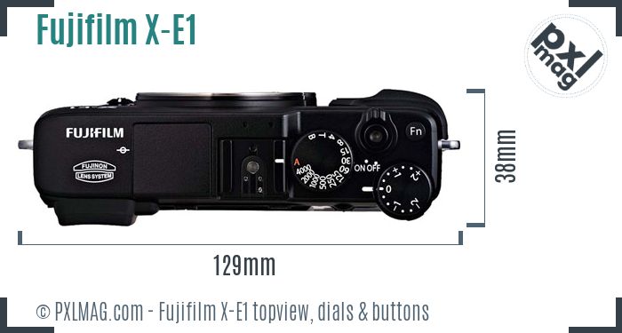Fujifilm X-E1 topview buttons dials