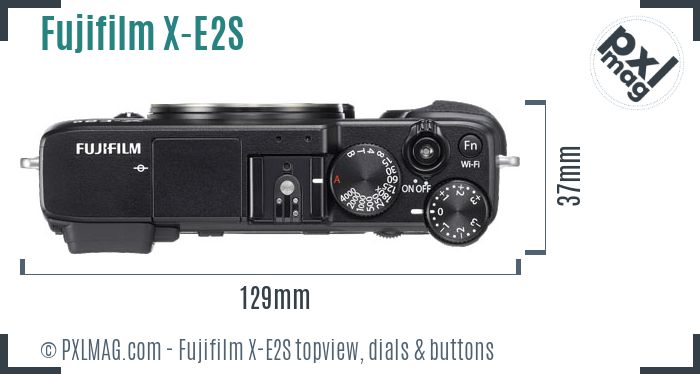 Fujifilm X-E2S topview buttons dials