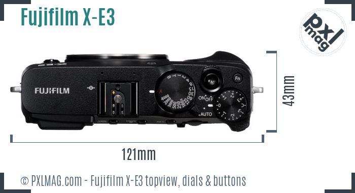 Fujifilm X-E3 topview buttons dials