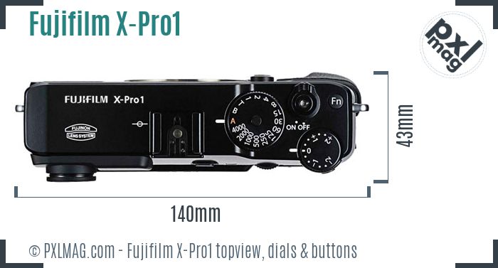 Fujifilm X-Pro1 topview buttons dials
