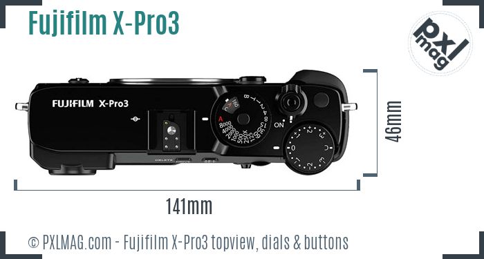 Fujifilm X-Pro3 topview buttons dials