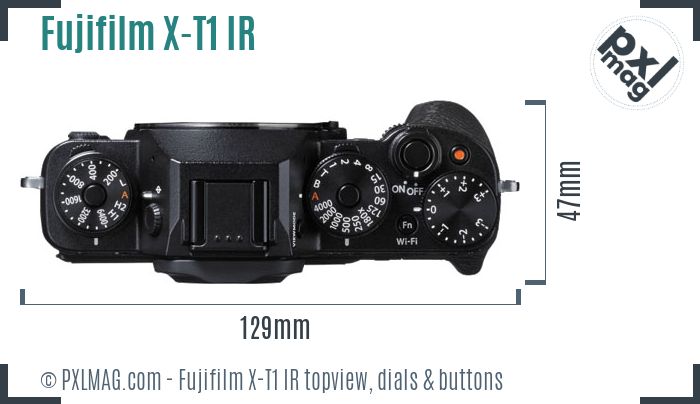 Fujifilm X-T1 IR topview buttons dials
