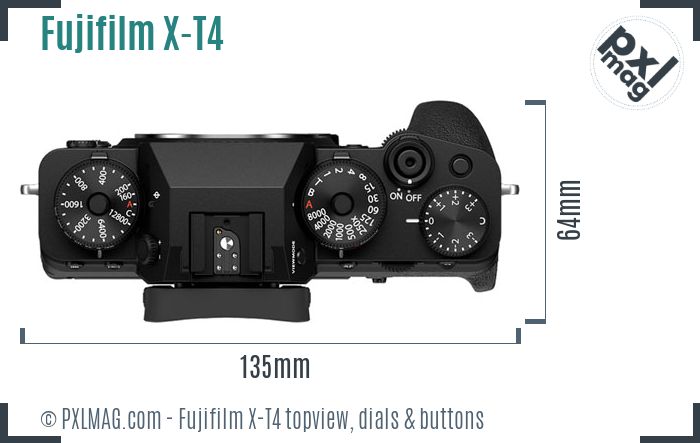 Fujifilm X-T4 topview buttons dials