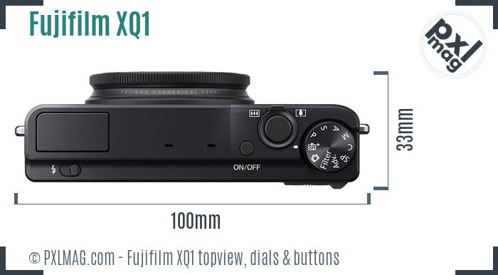 Fujifilm XQ1 topview buttons dials
