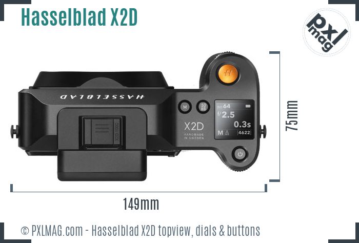 Hasselblad X2D 100c topview buttons dials