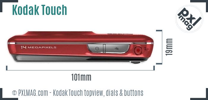 Kodak EasyShare Touch topview buttons dials