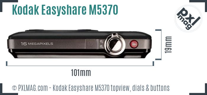 Kodak Easyshare M5370 topview buttons dials