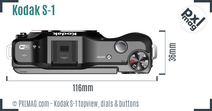 Kodak Pixpro S-1 topview buttons dials