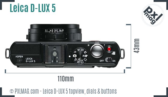 Leica D-LUX 5 topview buttons dials