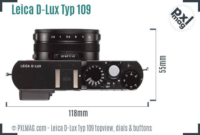 Leica D-Lux Typ 109 topview buttons dials