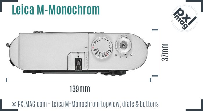 Leica M-Monochrom topview buttons dials