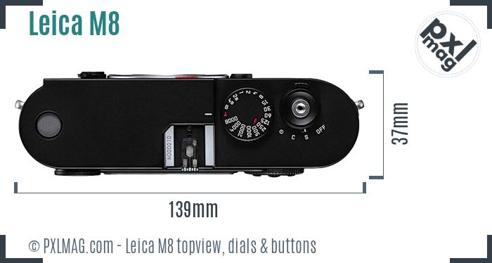 Leica M8 topview buttons dials