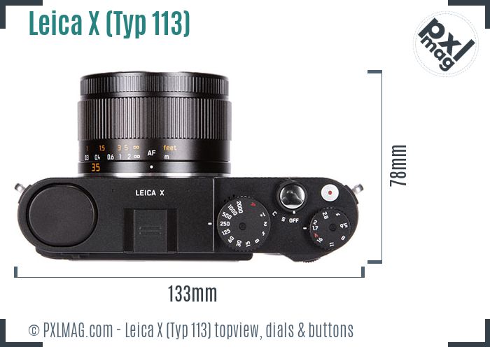 Leica X topview buttons dials