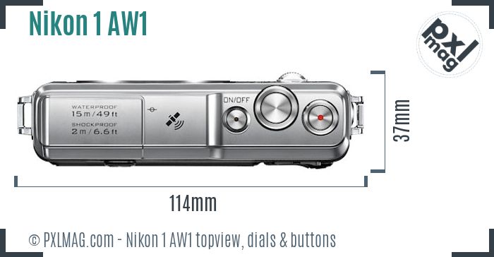 Nikon 1 AW1 topview buttons dials