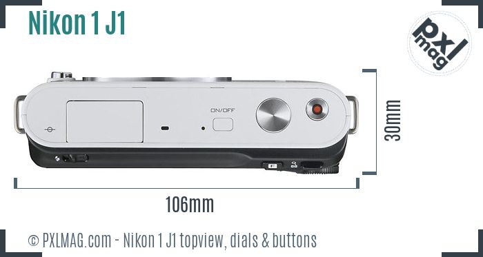 Nikon 1 J1 topview buttons dials