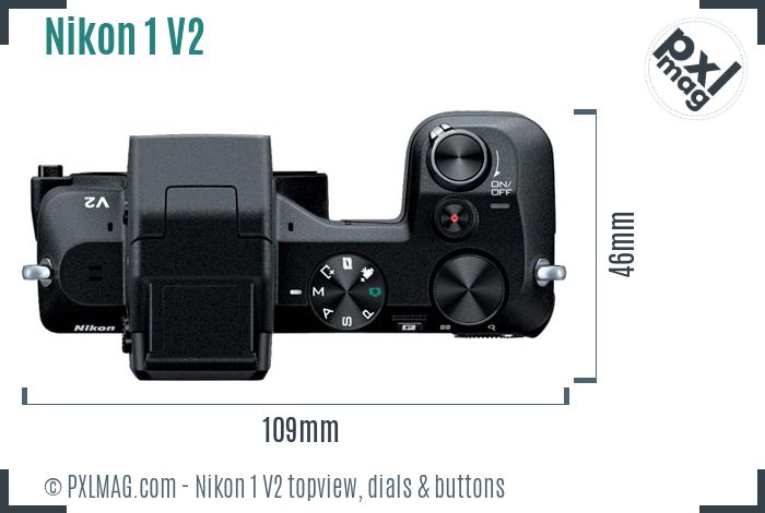 Nikon 1 V2 topview buttons dials