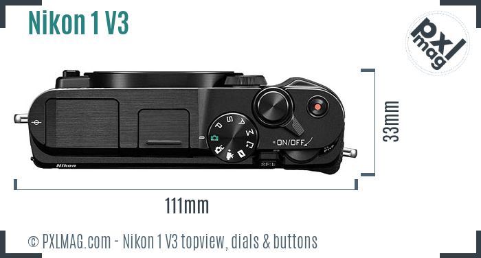 Nikon 1 V3 topview buttons dials