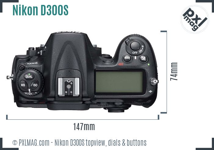 Nikon D300S topview buttons dials