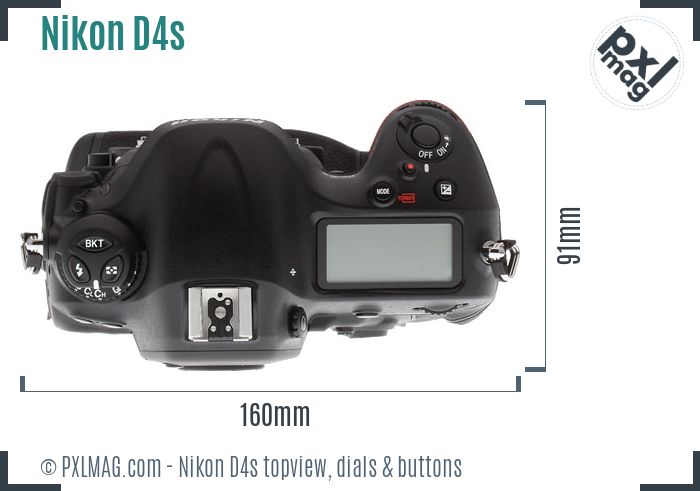 Nikon D4s topview buttons dials