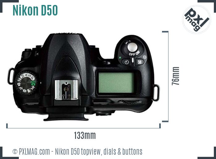 Nikon D50 topview buttons dials
