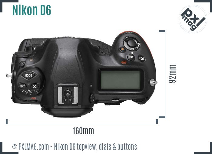 Nikon D6 topview buttons dials