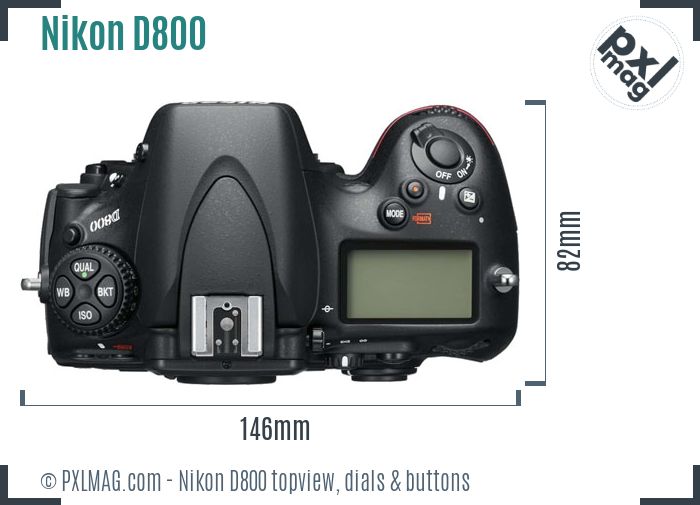 Nikon D800 topview buttons dials
