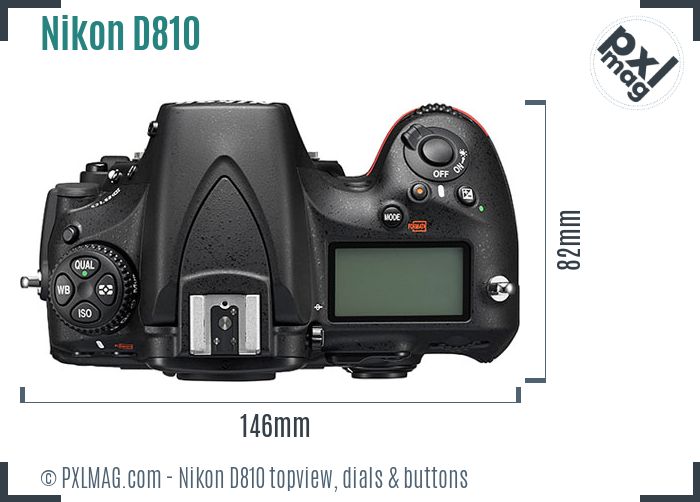 Nikon D810 topview buttons dials