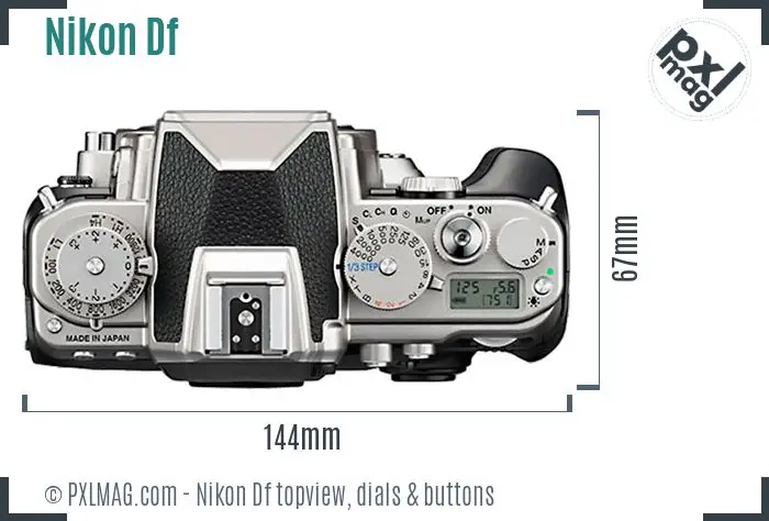 Nikon Df topview buttons dials