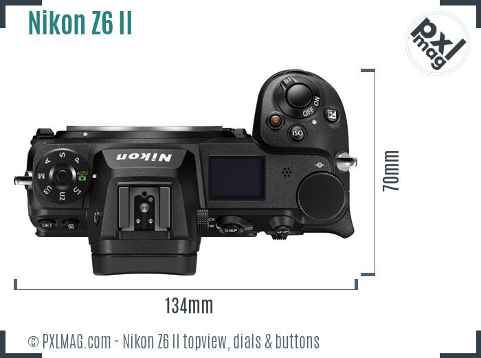 Nikon Z6 Mark II topview buttons dials
