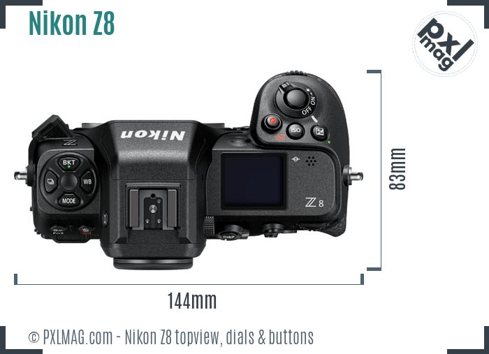 Nikon Z8 topview buttons dials
