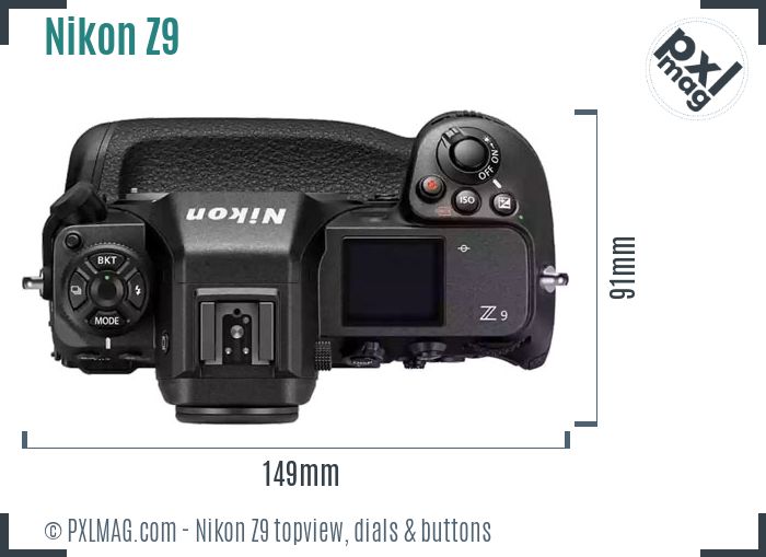 Nikon Z9 topview buttons dials