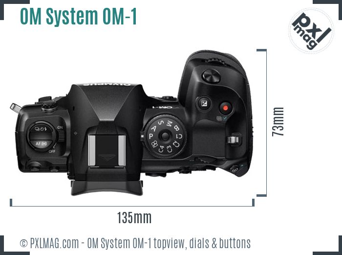 OM System OM-1 topview buttons dials
