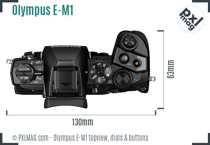 Olympus OM-D E-M1 topview buttons dials