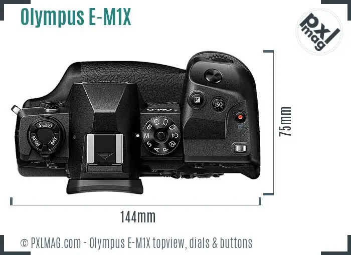 Olympus OM-D E-M1X topview buttons dials