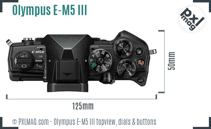 Olympus OM-D E-M5 III topview buttons dials