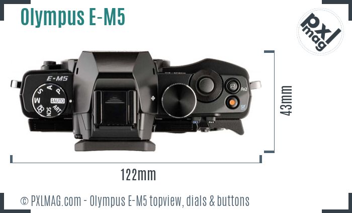 Olympus OM-D E-M5 topview buttons dials