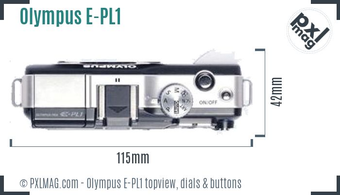 Olympus PEN E-PL1 topview buttons dials