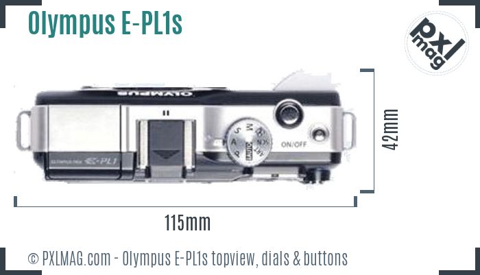Olympus PEN E-PL1s topview buttons dials