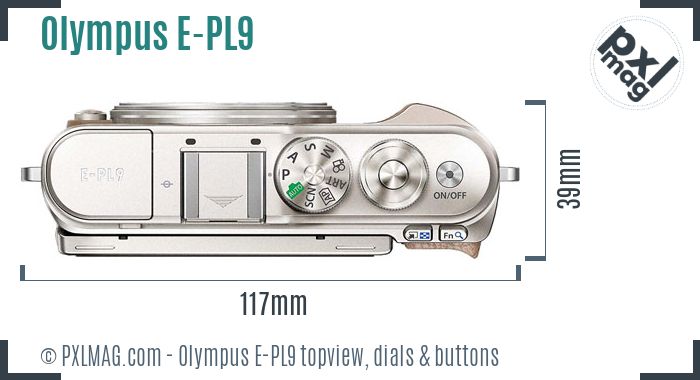 Olympus PEN E-PL9 topview buttons dials