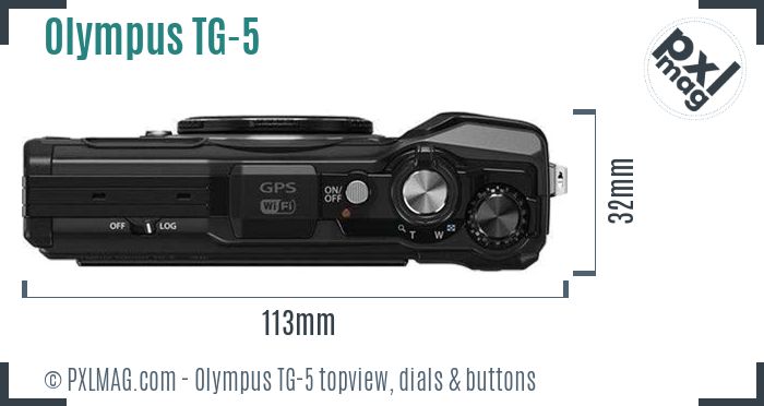Olympus Tough TG-5 topview buttons dials